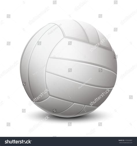 White Volleyball Ball Isolated On White Stock Vector (Royalty Free ...