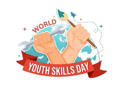 Premium Vector World Youth Skills Day Vector Illustration Of People