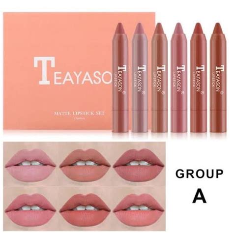 6 Colours Matte Nude Waterproof Lipstick Set Durable Lipsticks Makeup Daraz Pk