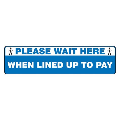 Accuform Slip Gard X Wait Here Floor Sign Decal