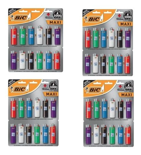 4 Cartelas De Isqueiro Bic Maxi Grande Cartela C 12un MercadoLivre