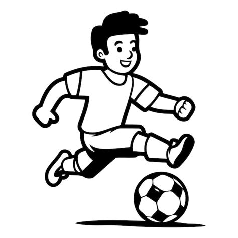 Jugador De F Tbol Con Ilustraci N Vectorial De Dibujos Animados De