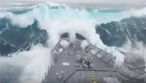 WATCH: Navy Ship Takes Huge Wave Over Bow