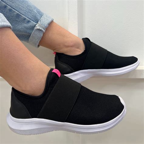 Tênis Feminino para Academia Slip On Meia Calce Fácil Caminhada