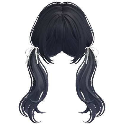 Curly Low Pigtails Blue Black S Code Price RblxTrade