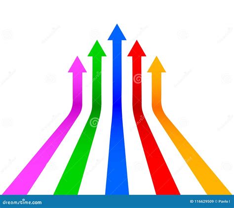 Five Arrow Up Vector Stock Vector Illustration Of Arrow 116629509