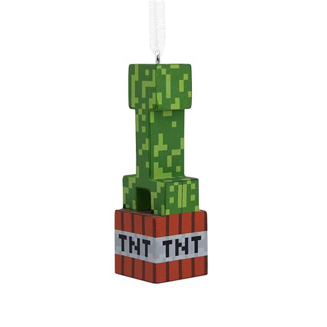 Creeper On Tnt Block Minecraft Resin Ornament