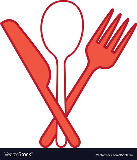 Set Kitchen Cutlery Icon Royalty Free Vector Image