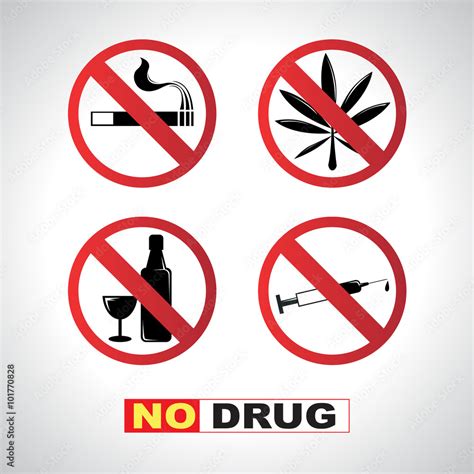 No Alcohol And Drugs Sign