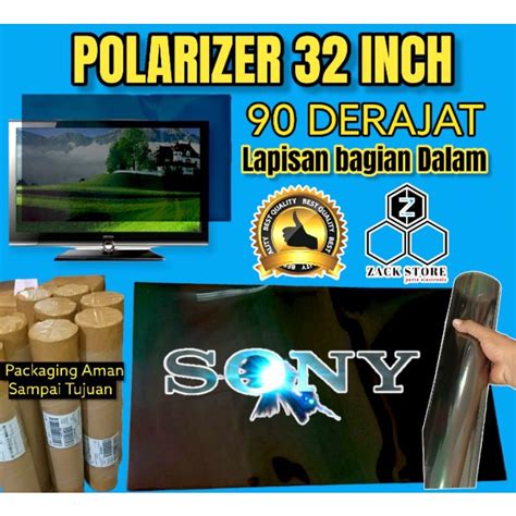 Jual POLARIZER POLARIS TV LED SONY 32 INCH 90 DERAJAT LAPISAN BAGIAN