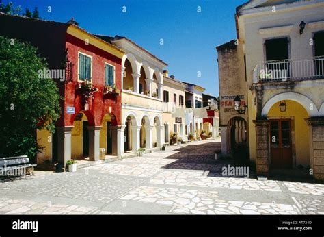 Corfu Greece Danilia Replica of A 1930's Corfiot Village Stock Photo - Alamy