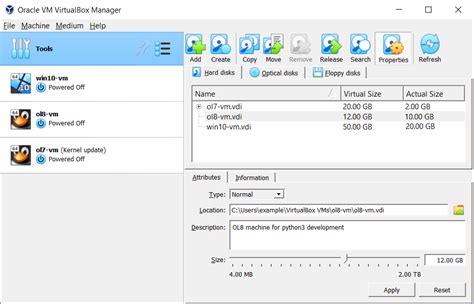 The Virtual Media Manager VirtualBox Oracle VM