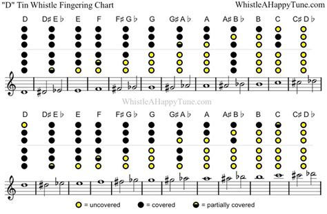 D Tin Whistle Fingering Chart Tin Whistle Pinterest Tin Whistle