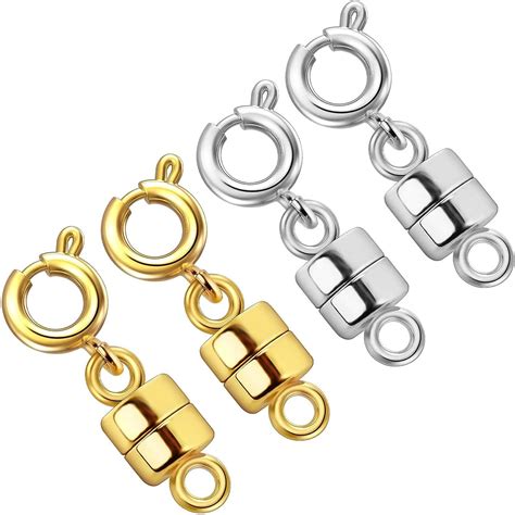 Qulltk Magnetic Necklace Clasps And Closures 18k Gold And Silver Plated Bracelet