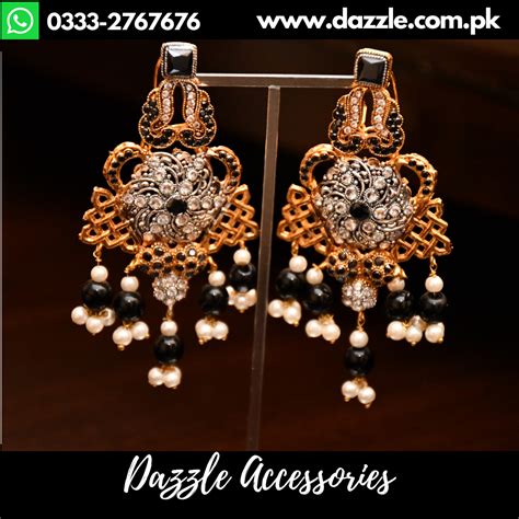 Black Statement Earrings Dazzle Accessories