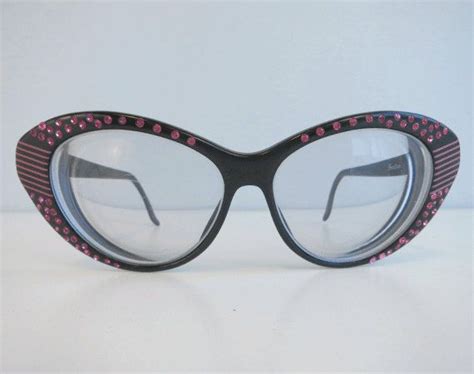 Vintage 1960s Eyeglass Frames 60s Mod Black By Zestvintage 32 00