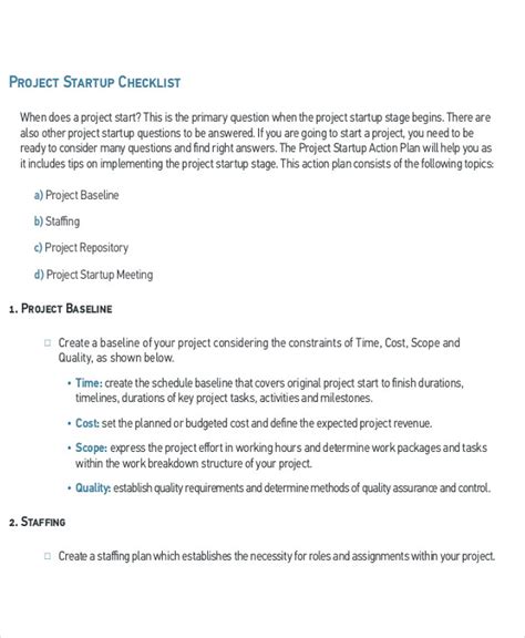 Project Checklist - 14+ Examples, Format, How to Create, Pdf