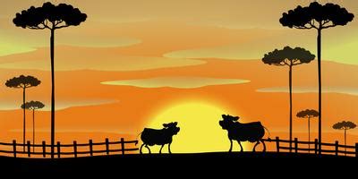 Farm Silhouette Vector Art, Icons, and Graphics for Free Download