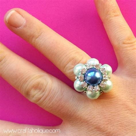 Tutorial How To Make A Beaded Flower Ring Craftaholique