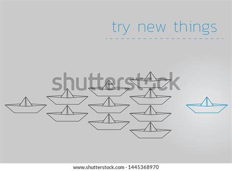 Try New Things Concept Illustration Folded Stock Vector Royalty Free