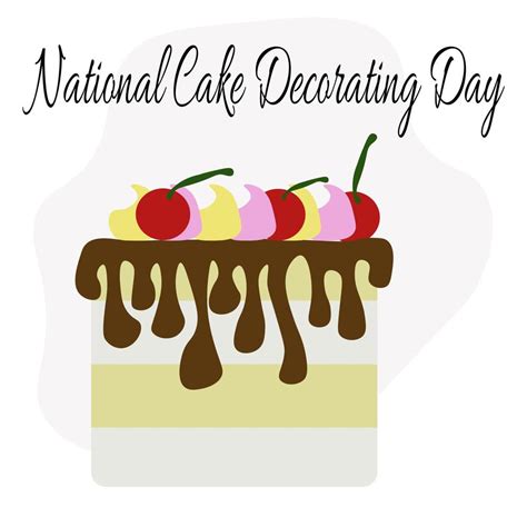 National Cake Decorating Day Idea For Poster Banner Or Postcard