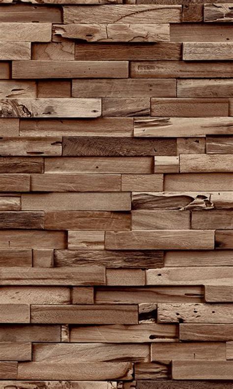 Brown Rustic Wood Look Textured Wallpaper