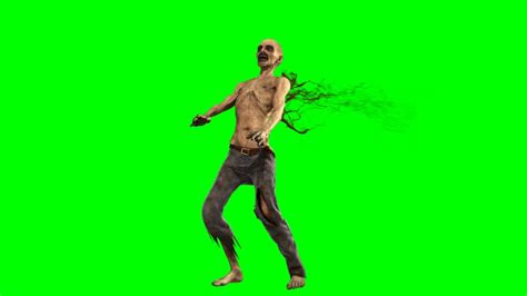 Walking Dead Zombie Is Shot Green Screen Free Use Youtube