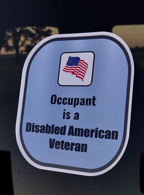 Buy Disabled Veteran Usa Car Home Window Decal Weatherproof Fade Online