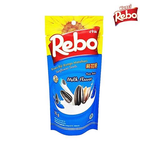 Jual Rebo Kuaci Biji Bunga Matahari Milk Flavor 70 Gr Shopee Indonesia