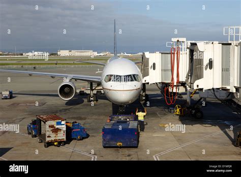 United Airlines Aircraft Pushing Back From Stand At The San Francisco