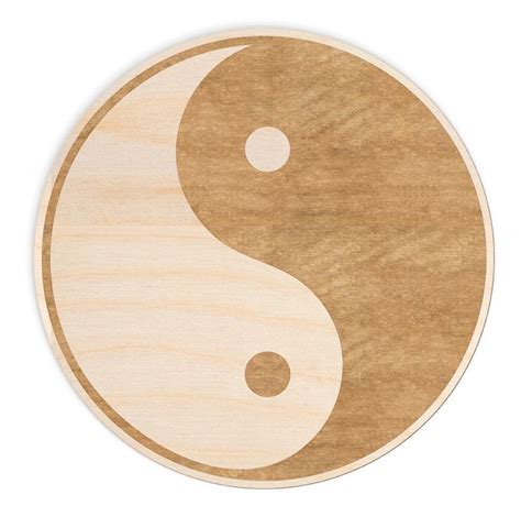 Yin Yang Wood Sign Wall Décor Wall Signs Wood Signs Engraved Wood Signs