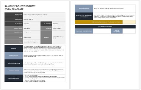 Project Request Form Template Free