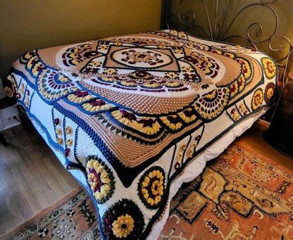 The Marigold Desert Throw Crochet Pattern By The Floral Hook LoveCrafts