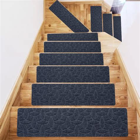 Blaxill Non Slip Stair Tread Carpet Mats Self Adhesive Stair Rugs For