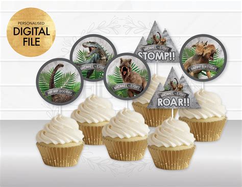 Jurassic World Cupcake Toppers Printable