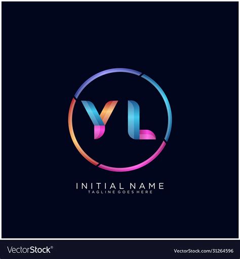 Yl Letter Logo Icon Design Template Elements Vector Image