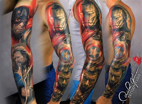 The Avengers Tattoo Sleeve