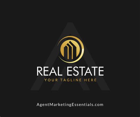 Luxury Modern Real Estate Logo Idea Gold