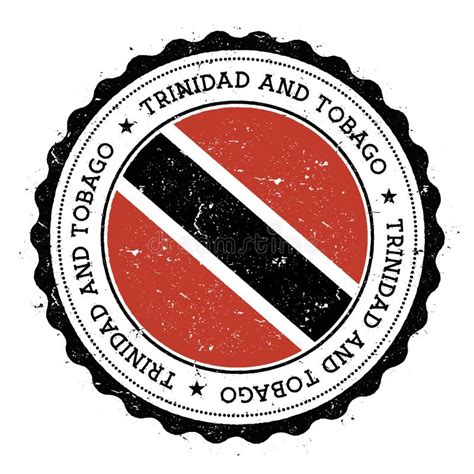 Sello De Goma Del Grunge Con La Bandera De Trinidad And Tobago