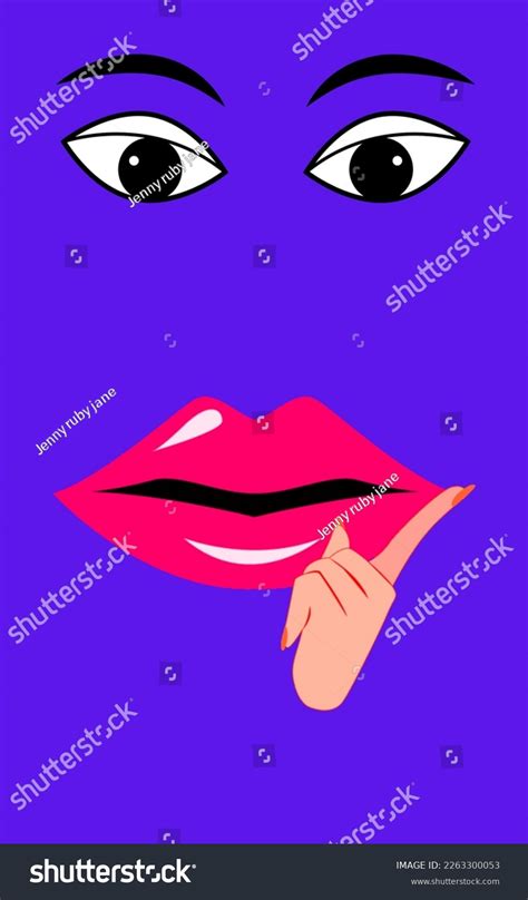 Eyes Lips Face Emoji Cute Wallpaper Stock Illustration 2263300053 ...