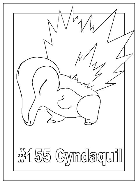 Cyndaquil Coloring Pages