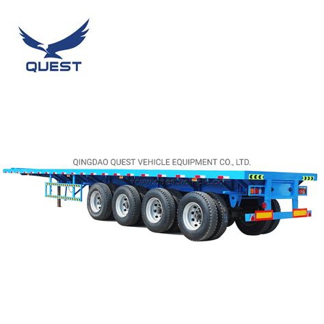 Quest Axles Ft Ft Tons Flatbed Container Semi Trailer China