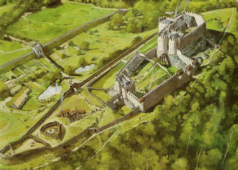 Montgomery Castle Reconstruction Wales 128 Ad Fantasy Castle Castle