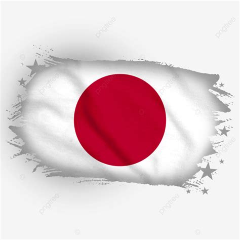 Japan Shining Flag With Watercolor Brush Flag World Cup Japan