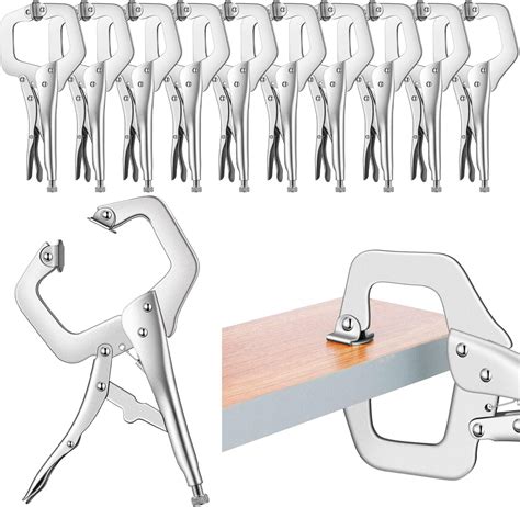 ION TOOL 6 Pack 11 C Clamp Locking Pliers Swivel Pads Amazon