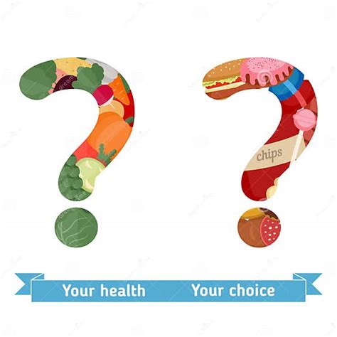 Healthy And Unhealthy Lifestyle Concept Stock Vector Illustration Of