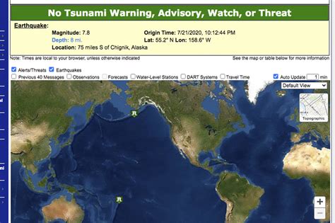 Tsunami Warning Canceled Peninsula Clarion