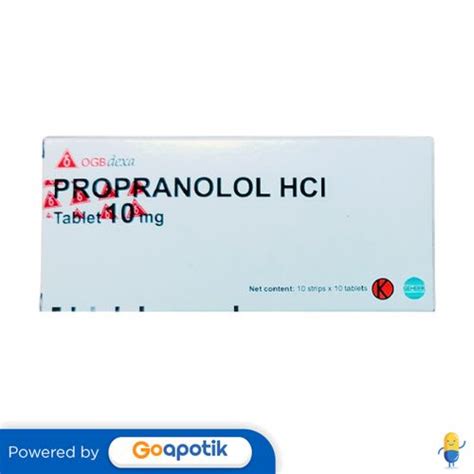 Jual Propranolol Ogb Dexa Medica Mg Box Tablet Shopee Indonesia