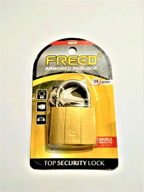 Gembok Besi Kuning Press FREED Leher Pendek 20 25 32 38mm Padlock