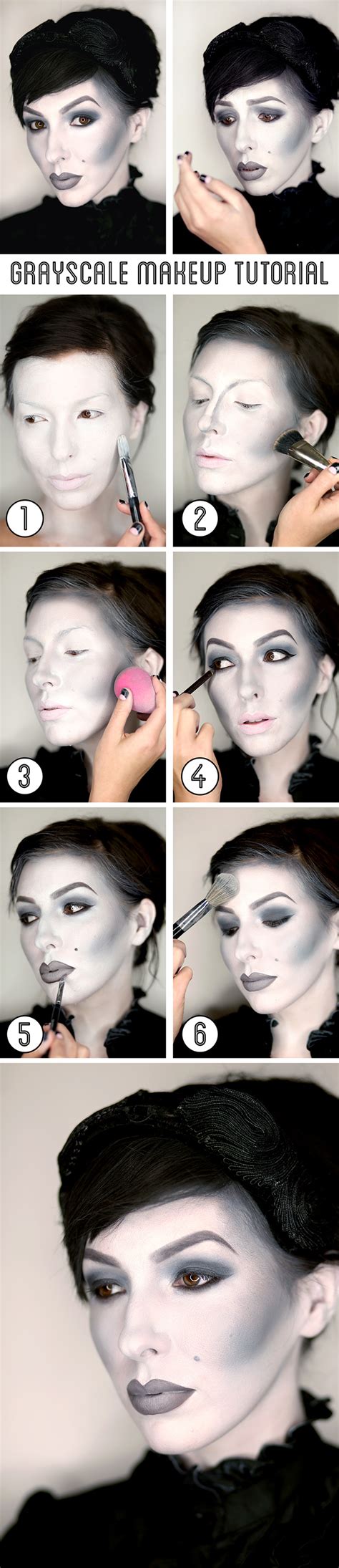 Grayscale Makeup Tutorial For Halloween Keiko Lynn